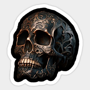 Black scull Sticker